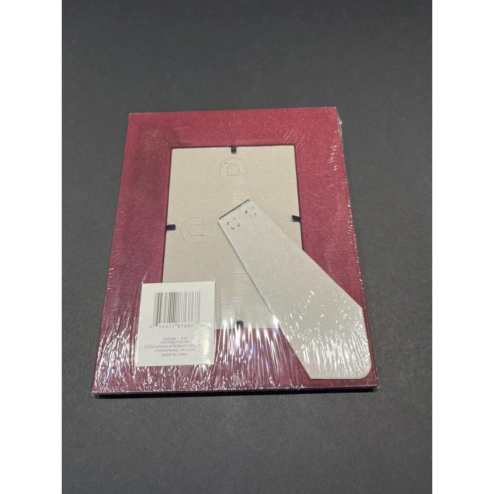 Moments 4x6 Photo Frame Burgundy Red Embossed Floral Wood Design Glass Pane NEW